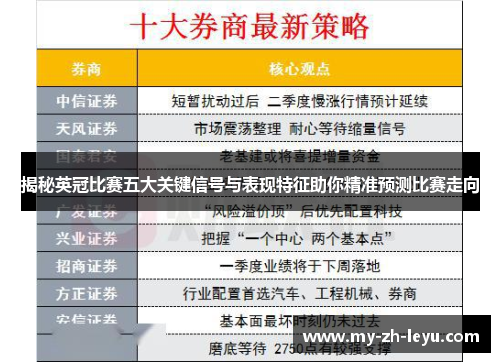 揭秘英冠比赛五大关键信号与表现特征助你精准预测比赛走向